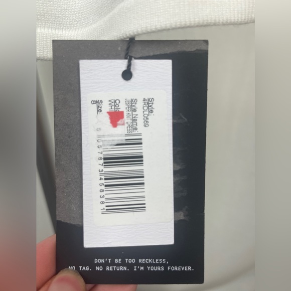 4TH & RECKLESS White Jasper Knit Mini Dress Size Small NWT - Picture 6 of 9